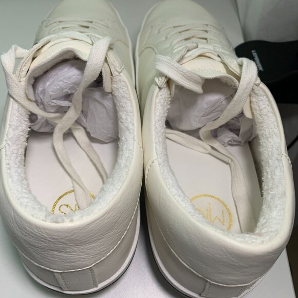 Low top Athleisure sneakers, off-white, black, and tan, size 9 by Maker's Shoes - Picture 8 of 13